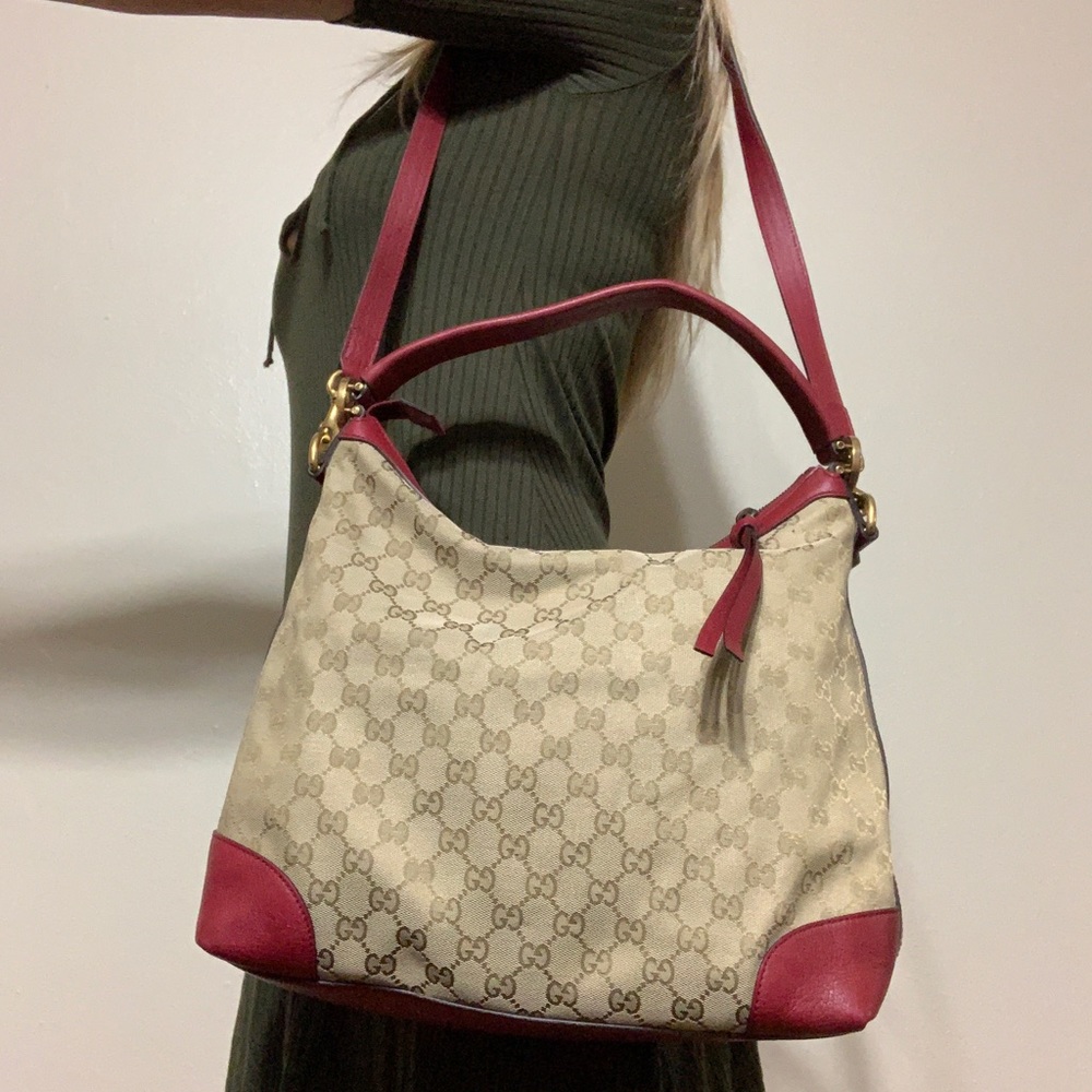 Gucci Purse, Tote with Red Leather Details
